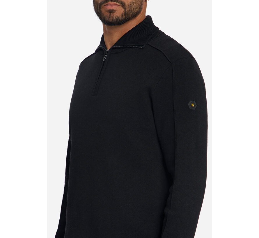 Trui Wing Collar Half Zip Relief Black (33210920 - 020)