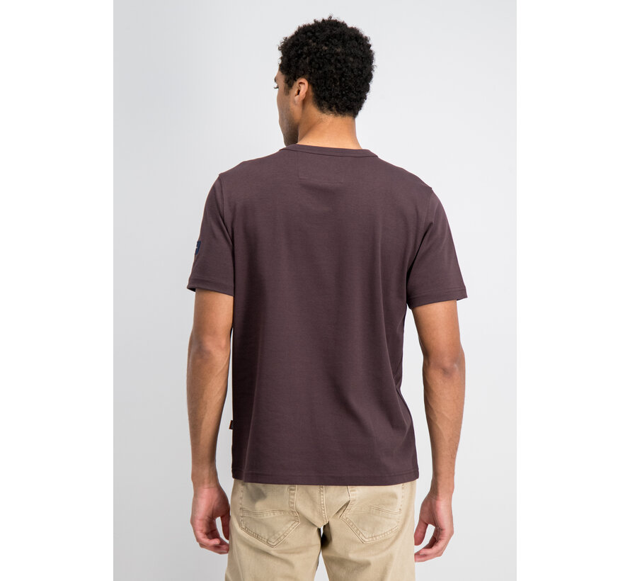 Gabbiano T-shirt interlock heavy BLAZE Burnt Bordeaux (1567127 - 00674)
