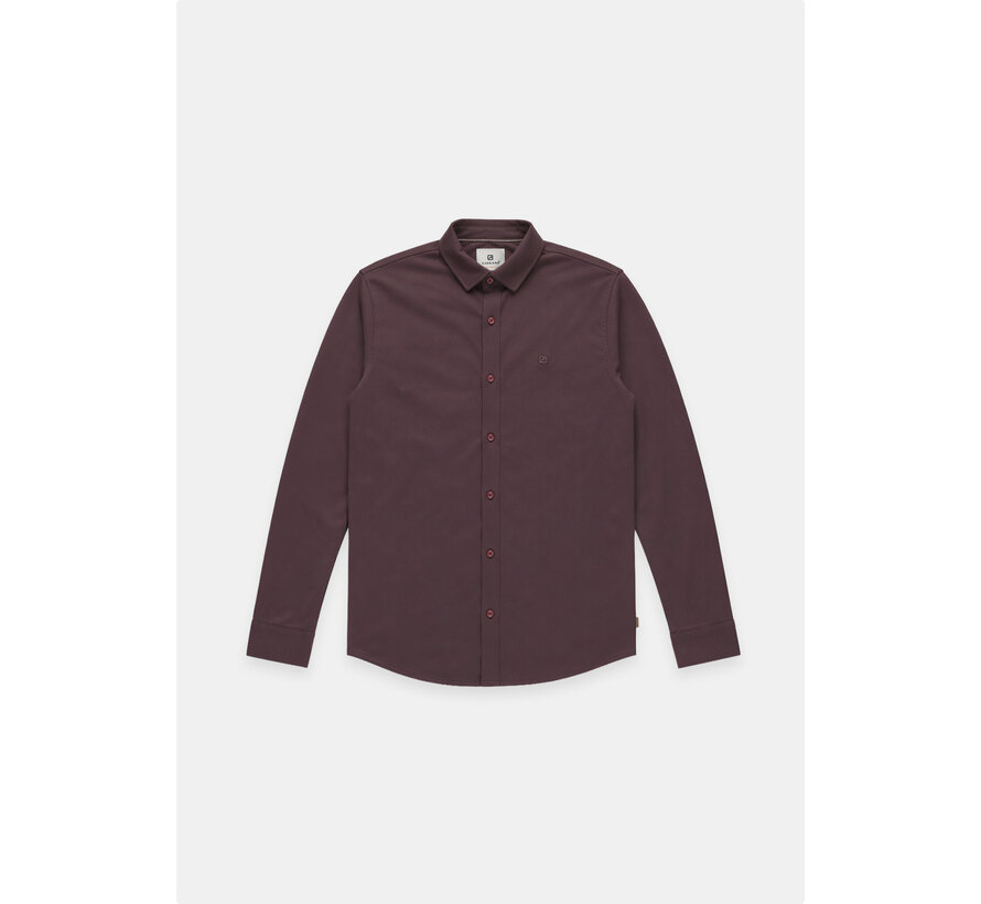 Gabbiano Jersey Overhemd LS TONE-S Burnt Bordeaux (3367340 - 00674)