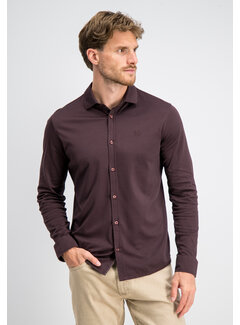 Gabbiano Jersey Overhemd LS TONE-S Burnt Bordeaux (3367340 - 00674)