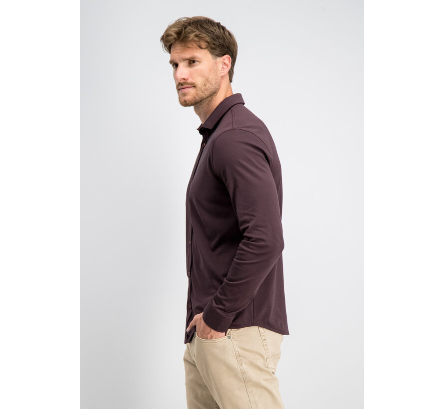 Gabbiano Jersey Overhemd LS TONE-S Burnt Bordeaux (3367340 - 00674)