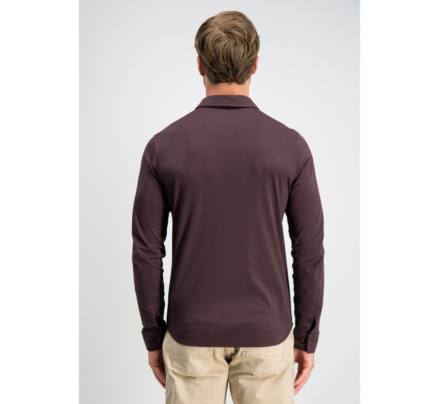 Gabbiano Jersey Overhemd LS TONE-S Burnt Bordeaux (3367340 - 00674)