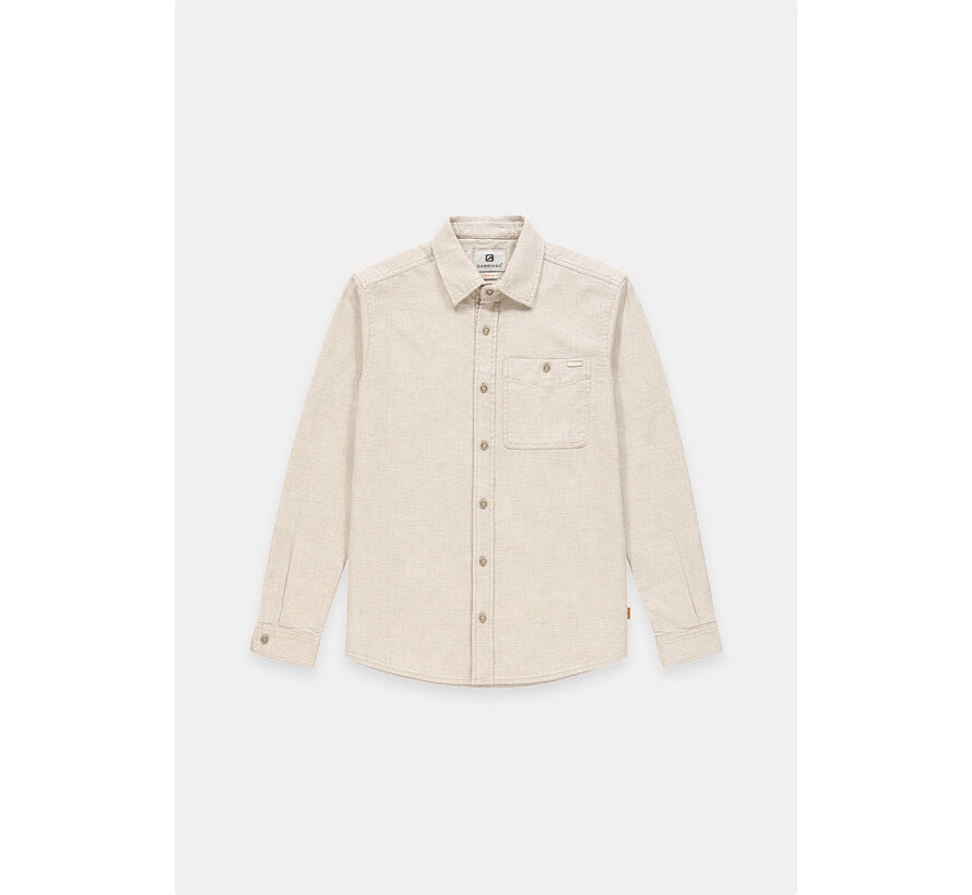 Gabbiano Overhemd Slub Garment Dye Shirt TARAN Coastal Sand (3367345 - 00673)
