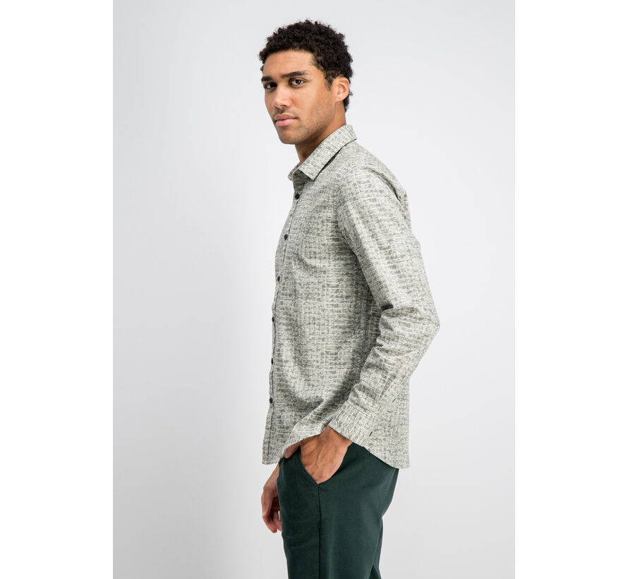 Gabbiano Overhemd Stone Wash Poplin Shirt LS STAN Sage Green (3367351 - 00672)