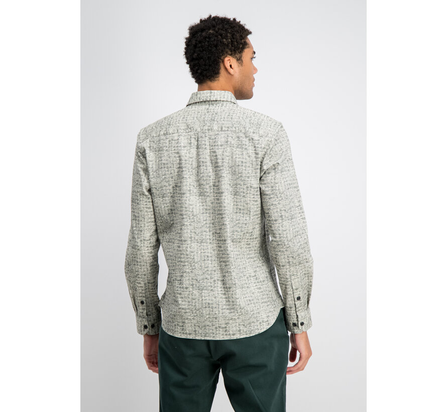 Gabbiano Overhemd Stone Wash Poplin Shirt LS STAN Sage Green (3367351 - 00672)