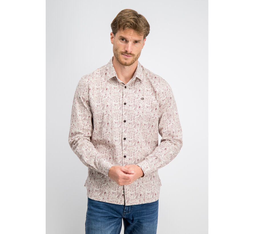 Gabbiano Overhemd Stone Wash Poplin Shirt LS STAN Coastal Sand (3367351 - 00673)