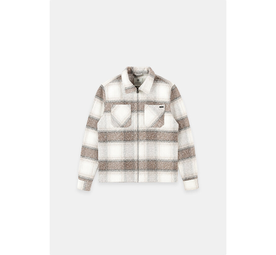 Gabbiano Check Flanel Zip Overshirt GLENN Coastal Sand (4267432 - 00673)