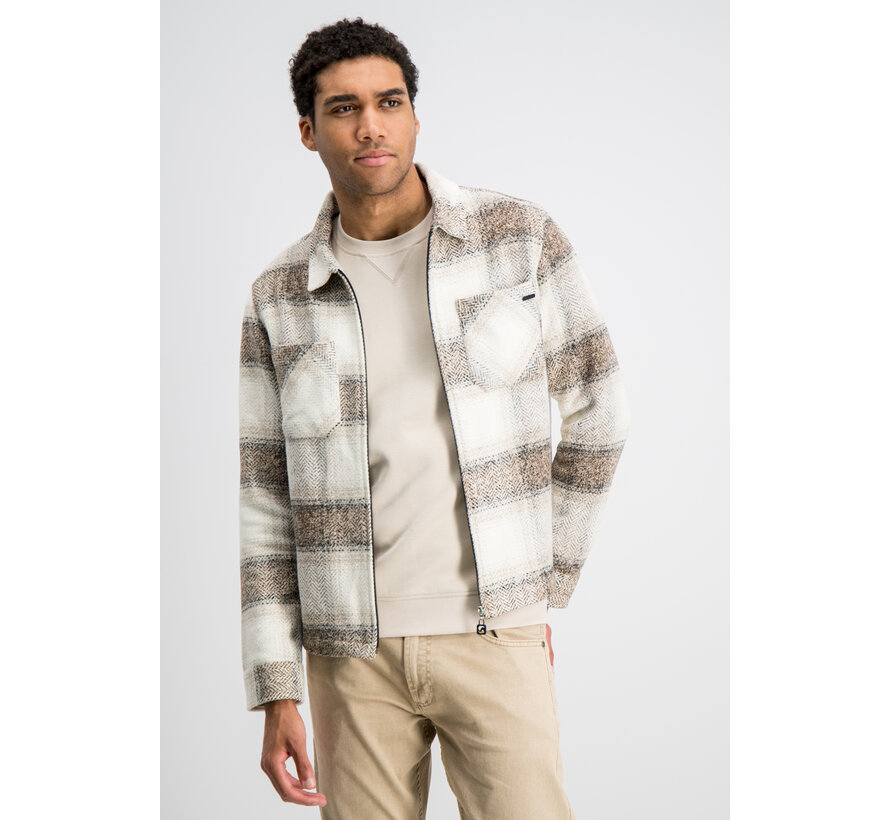 Gabbiano Check Flanel Zip Overshirt GLENN Coastal Sand (4267432 - 00673)