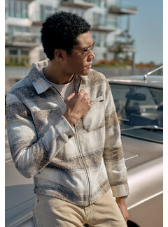 Gabbiano Check Flanel Zip Overshirt GLENN Coastal Sand (4267432 - 00673)