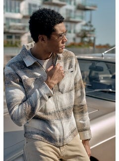 Gabbiano Gabbiano Check Flanel Zip Overshirt GLENN Coastal Sand (4267432 - 00673)