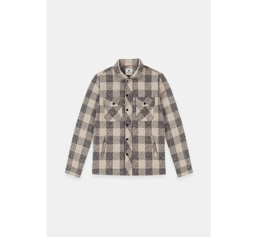 Gabbiano Quilted Check Flanel Cardigan FLINT Coastal Sand (4267435 - 00673)
