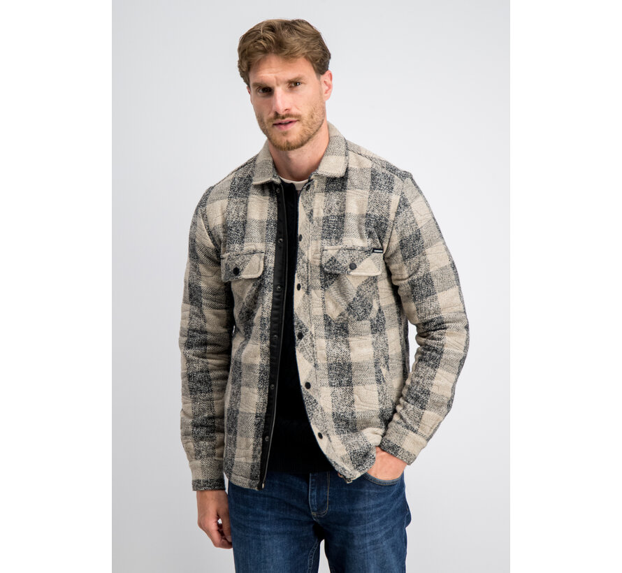 Gabbiano Quilted Check Flanel Cardigan FLINT Coastal Sand (4267435 - 00673)