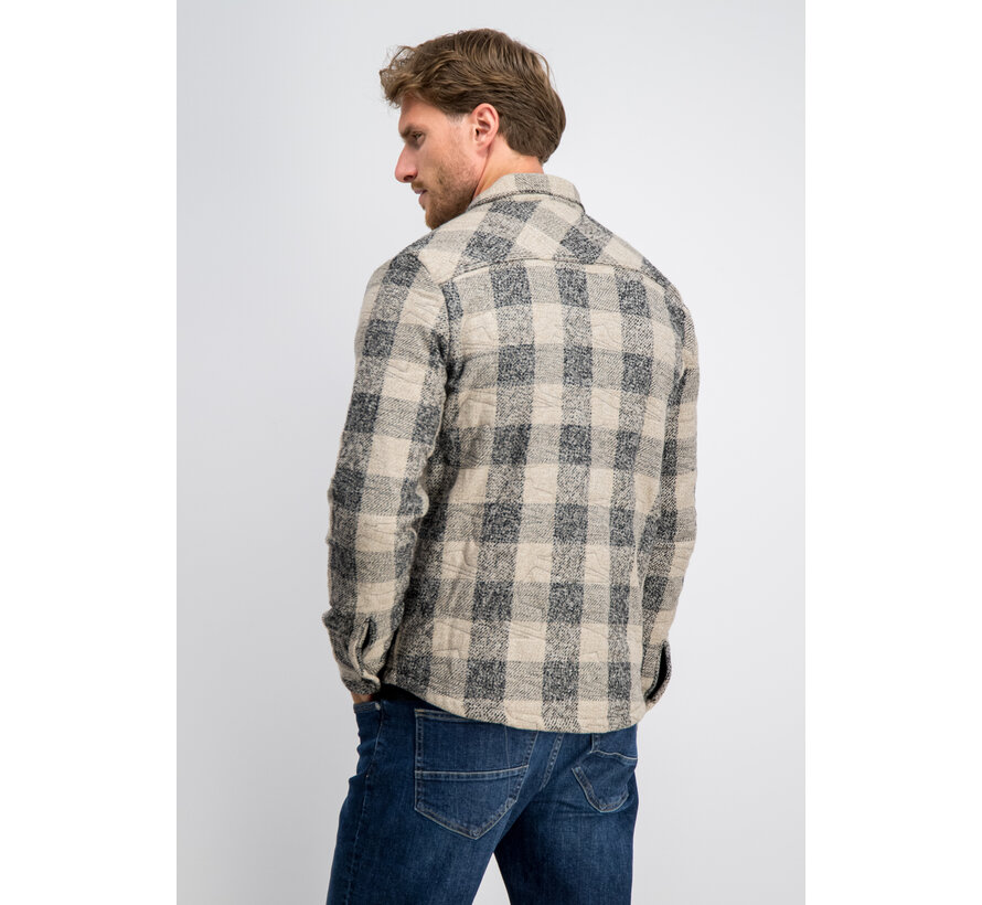Gabbiano Quilted Check Flanel Cardigan FLINT Coastal Sand (4267435 - 00673)