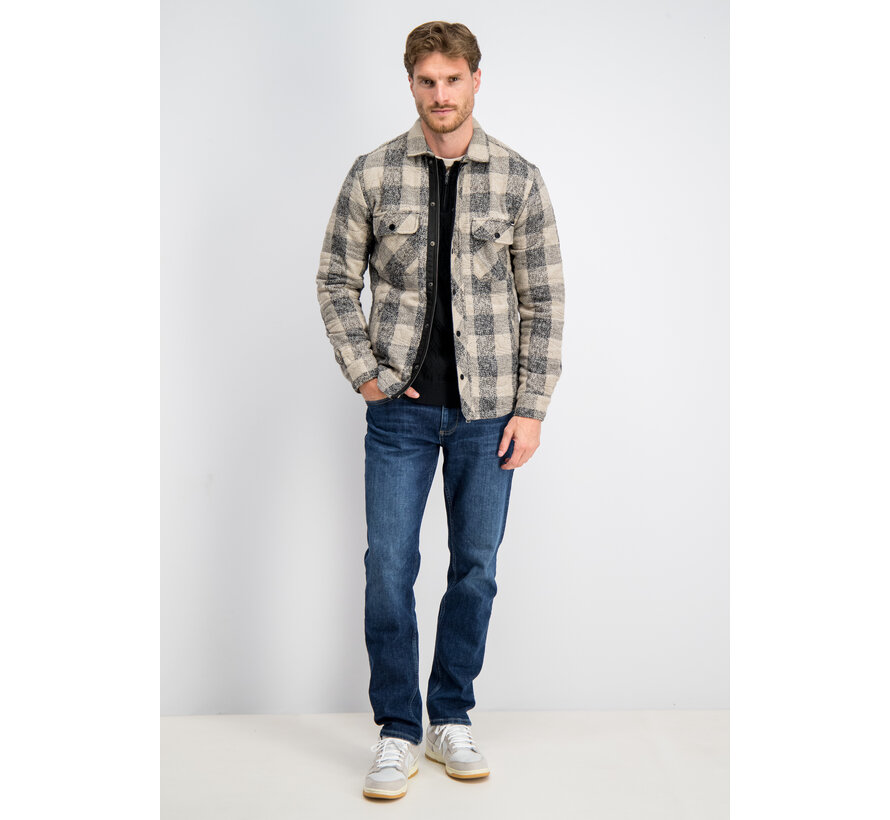 Gabbiano Quilted Check Flanel Cardigan FLINT Coastal Sand (4267435 - 00673)