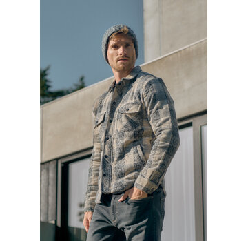Gabbiano Quilted Check Flanel Cardigan FLINT Coastal Sand (4267435 - 00673)