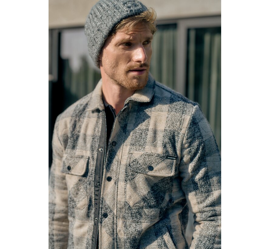 Gabbiano Quilted Check Flanel Cardigan FLINT Coastal Sand (4267435 - 00673)