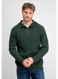 Gabbiano Gabbiano Trui Half Zip Chenille Quarter Zip Knit MUNRO Highland Green (6167271 - 00675)