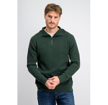 Gabbiano Gabbiano Trui Half Zip Chenille Quarter Zip Knit MUNRO Highland Green (6167271 - 00675)