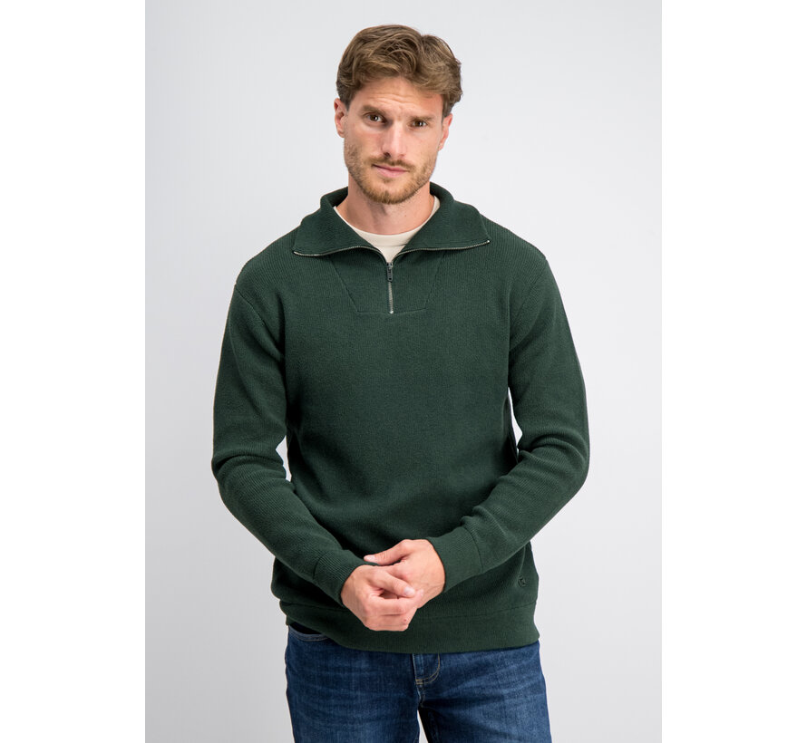 Gabbiano Trui Half Zip Chenille Quarter Zip Knit MUNRO Highland Green (6167271 - 00675)