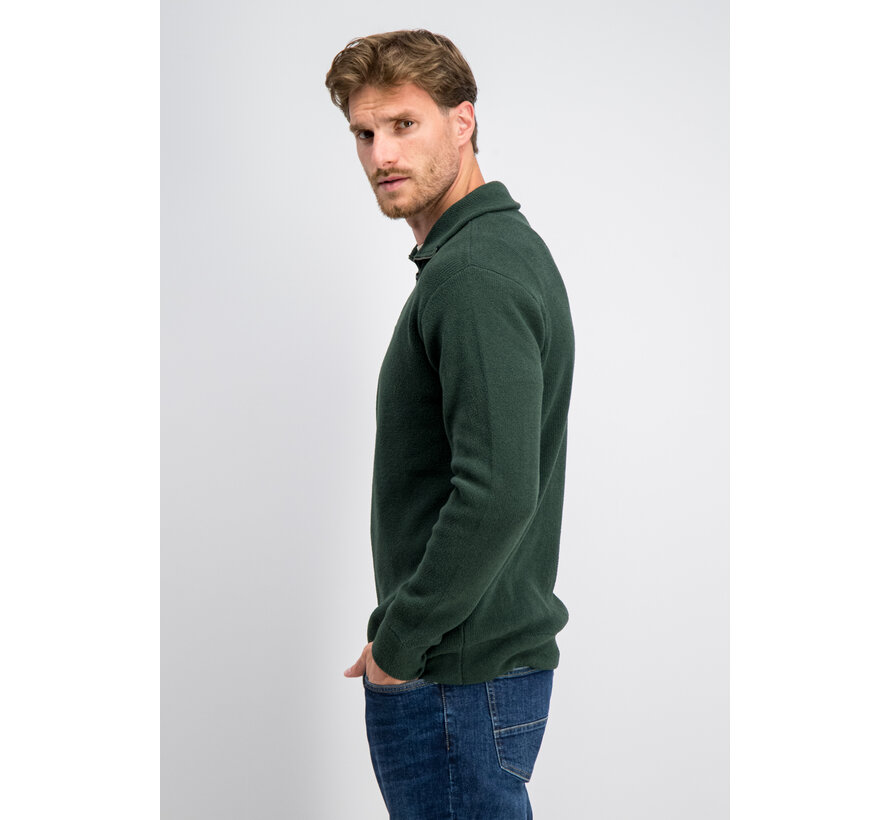 Gabbiano Trui Half Zip Chenille Quarter Zip Knit MUNRO Highland Green (6167271 - 00675)