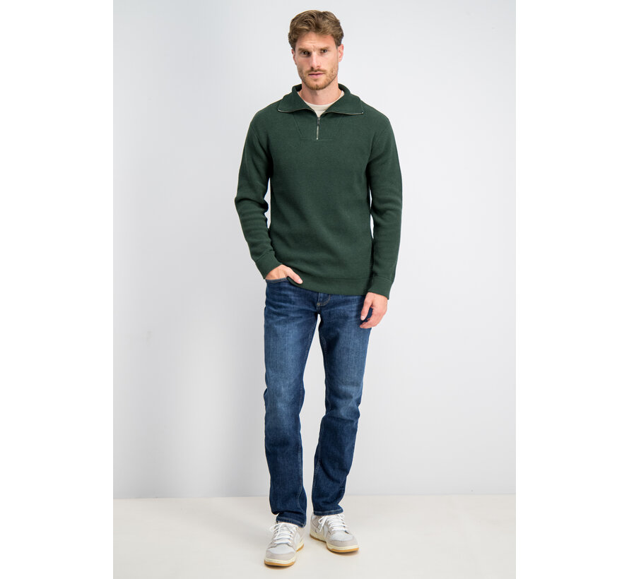 Gabbiano Trui Half Zip Chenille Quarter Zip Knit MUNRO Highland Green (6167271 - 00675)
