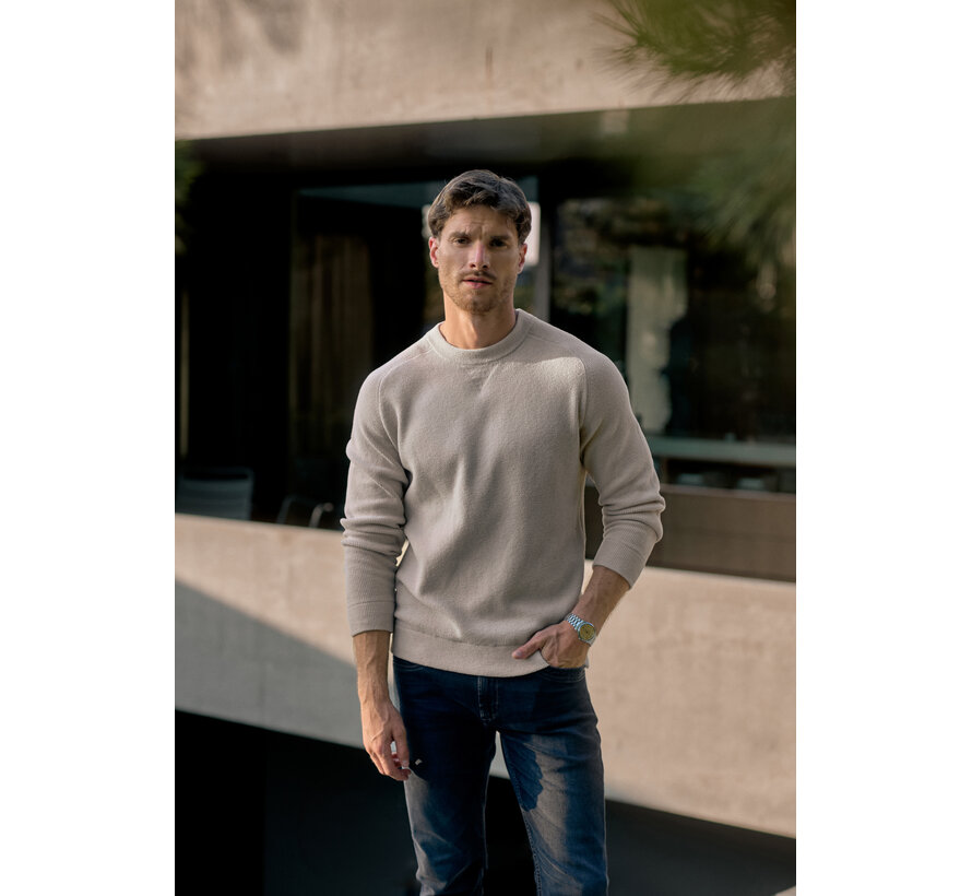 Gabbiano Chenille Knit Crewneck JOCK Coastal Sand (6167272 - 00673)