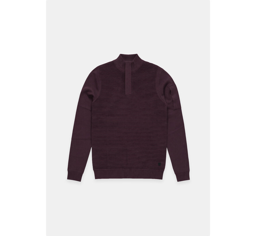 Gabbiano Tech Knit Half Zip HOYT Burnt Bordeaux (6167278 - 00674)