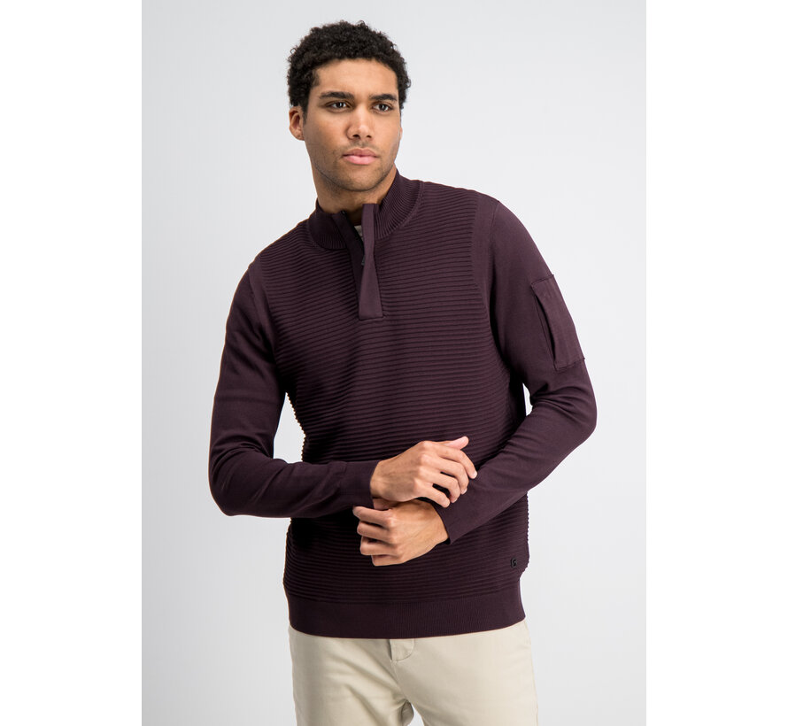 Gabbiano Tech Knit Half Zip HOYT Burnt Bordeaux (6167278 - 00674)