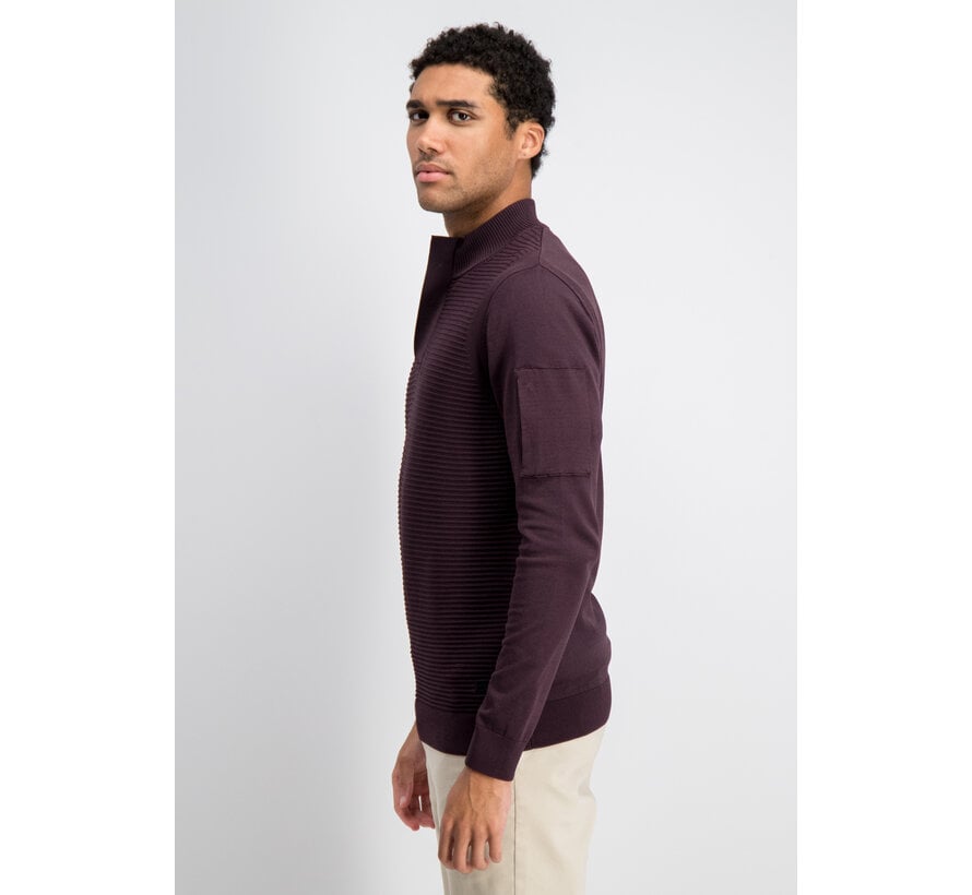 Gabbiano Tech Knit Half Zip HOYT Burnt Bordeaux (6167278 - 00674)