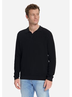 No Excess No Excess Pullover Polo Buttons Jacquard Knit Black (33230925 - 020)