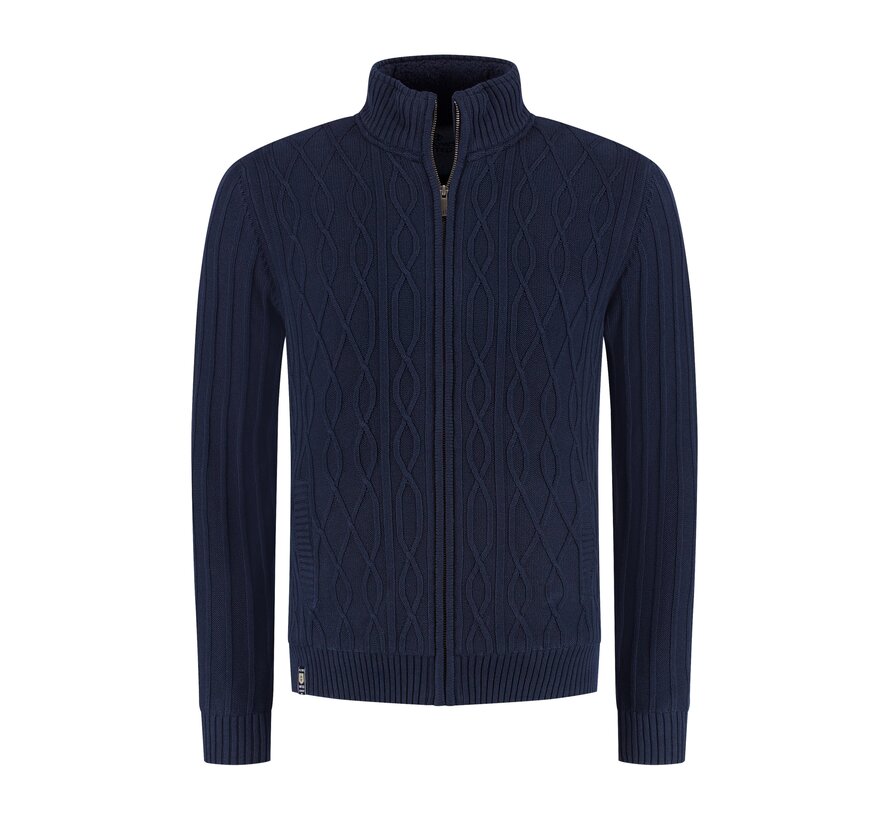 Vest Cable Structure Sherpa Lining Navy (62.1118 - 110)