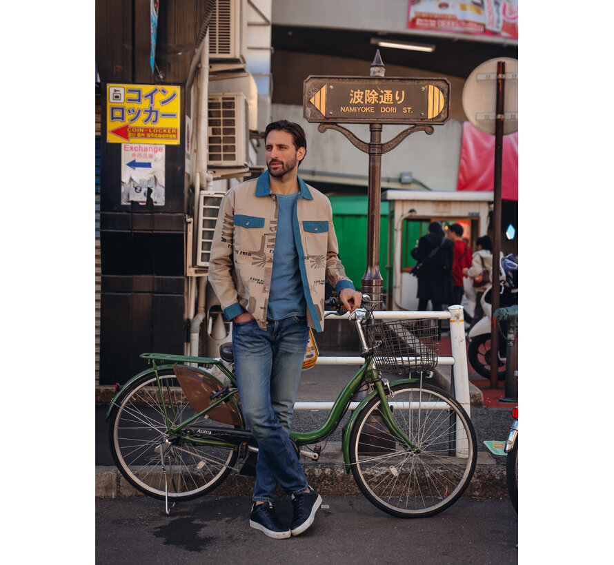 A Fish Named Fred Overshirt Tokyo Trip Oriental Sand (34.032 - 205)