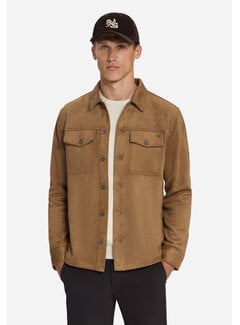 No Excess No Excess Overshirt Full Button Suede Look Caramel (33510903SN - 048)