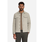 No Excess Overshirt  Full Button Solid Jacquard Stripe Cement (33510921SN - 122)