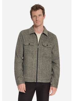 No Excess No Excess Overshirt Full Zip Melange Twill Effect Woolblend Light Brown (33510924 - 041)