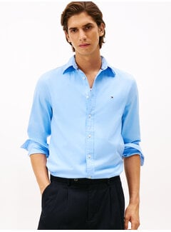Tommy Hilfiger Overhemd Flex Flannel Solid Vessel Blue (MW0MW40469 - C1Z)