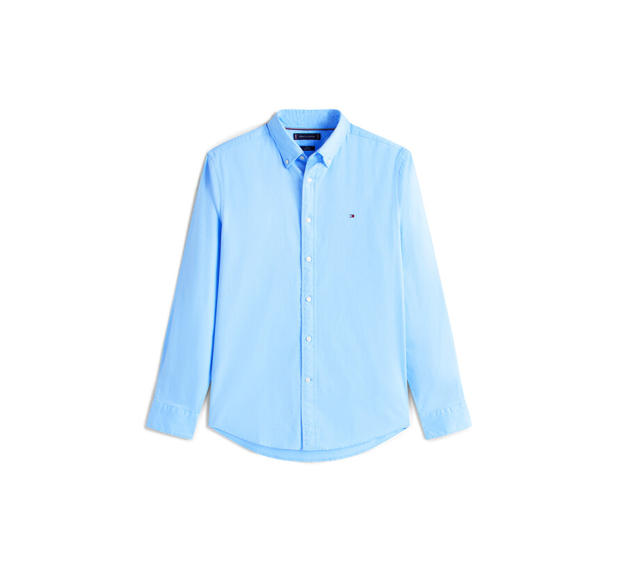 Tommy Hilfiger Overhemd Flex Flannel Solid Vessel Blue (MW0MW40469 - C1Z)