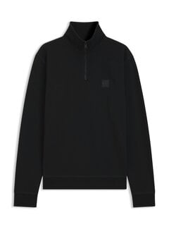 HUGO BOSS Orange Half Zip Sweater Zetrust Regular Fit Black (50468926 - 001)