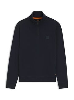 HUGO BOSS Orange Half Zip Sweater Zetrust Regular Fit Navy (50468926 - 404)