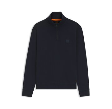 HUGO BOSS Orange Half Zip Sweater Zetrust Regular Fit Navy (50468926 - 404)