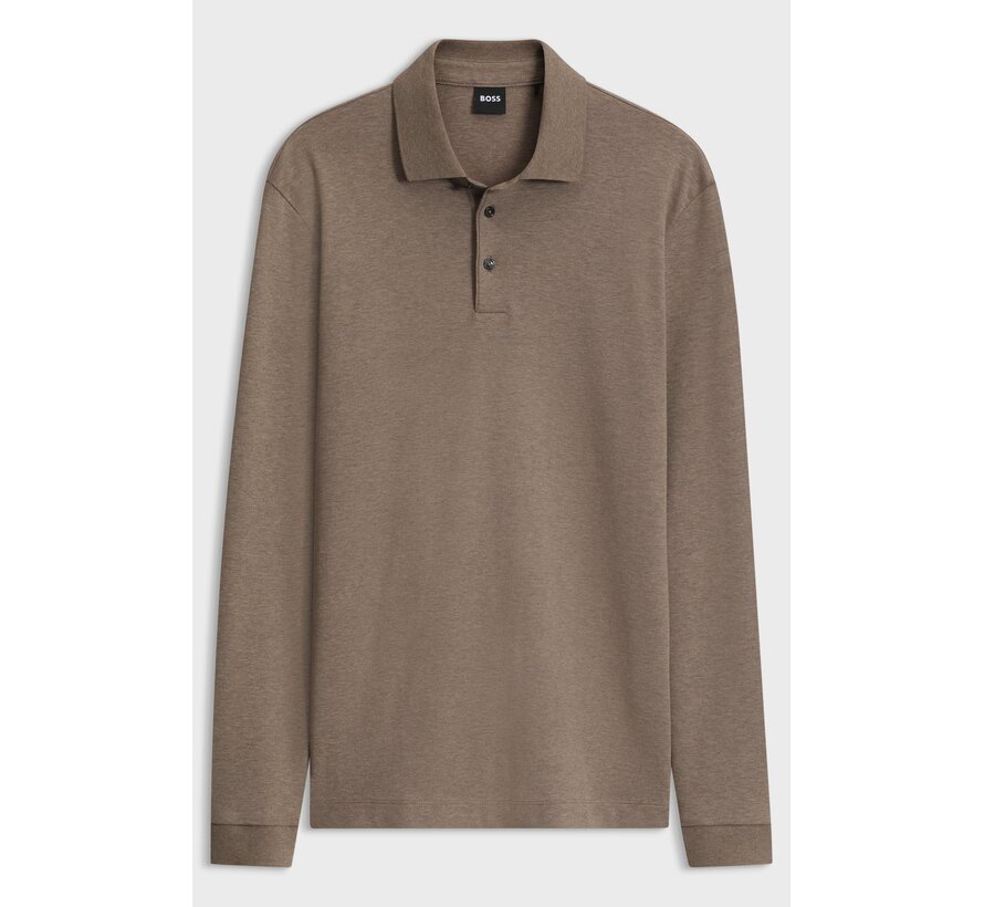 Black Longsleeve Polo Pado Open Brown (50468392 - 240)