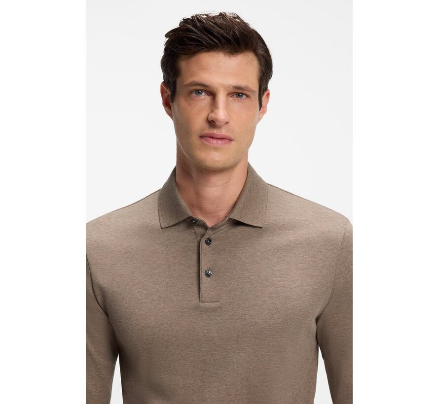 Black Longsleeve Polo Pado Open Brown (50468392 - 240)