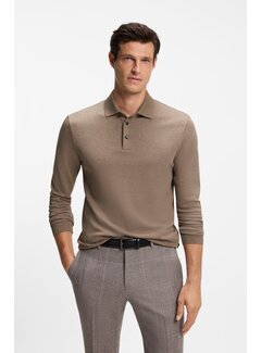 HUGO BOSS Black Longsleeve Polo Pado Open Brown (50468392 - 240)