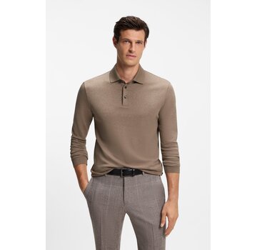 HUGO BOSS Black Longsleeve Polo Pado Open Brown (50468392 - 240)