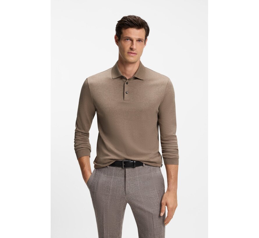 Black Longsleeve Polo Pado Open Brown (50468392 - 240)