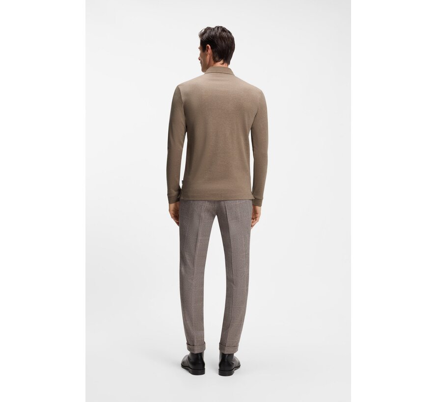 Black Longsleeve Polo Pado Open Brown (50468392 - 240)