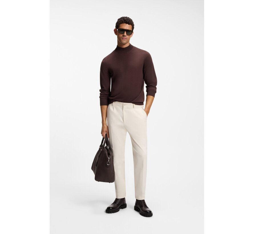 Black Pullover Mock Neck H-Bjarno Dark Brown (50570642 - 209)