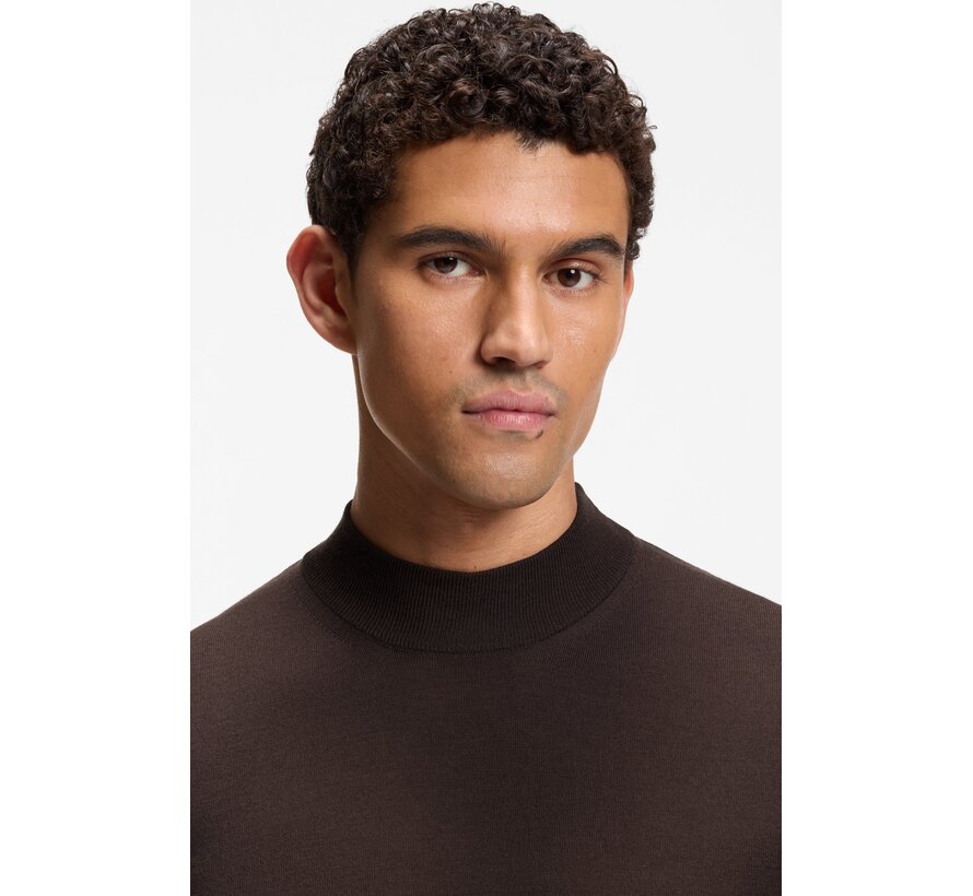 Hugo Boss Black Pullover Mock Neck H-Bjarno Dark Brown (50570642 - 209)