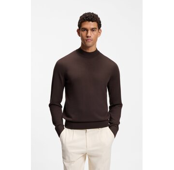 HUGO BOSS Black Pullover Mock Neck H-Bjarno Dark Brown (50570642 - 209)