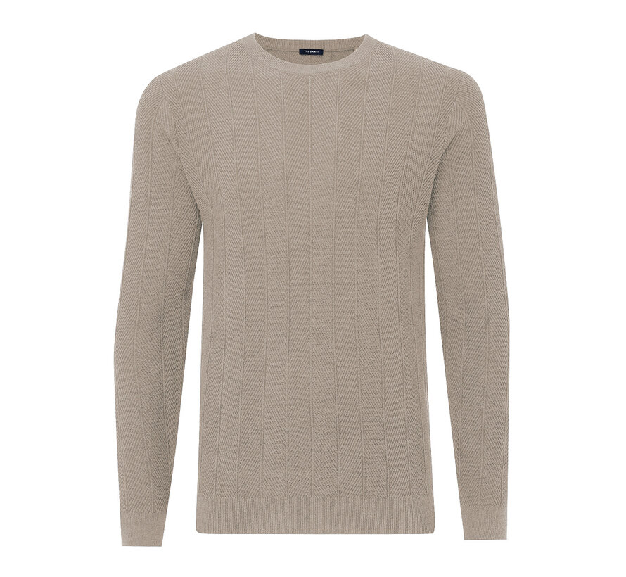 Pullover Herringbone Jo Beige (TRKWKE143 - 101)
